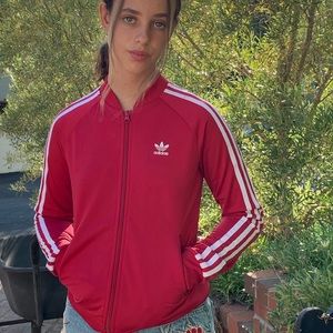 Really cute pink adidas jacket!